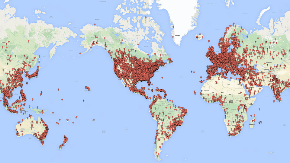 Purely Musical Users Map