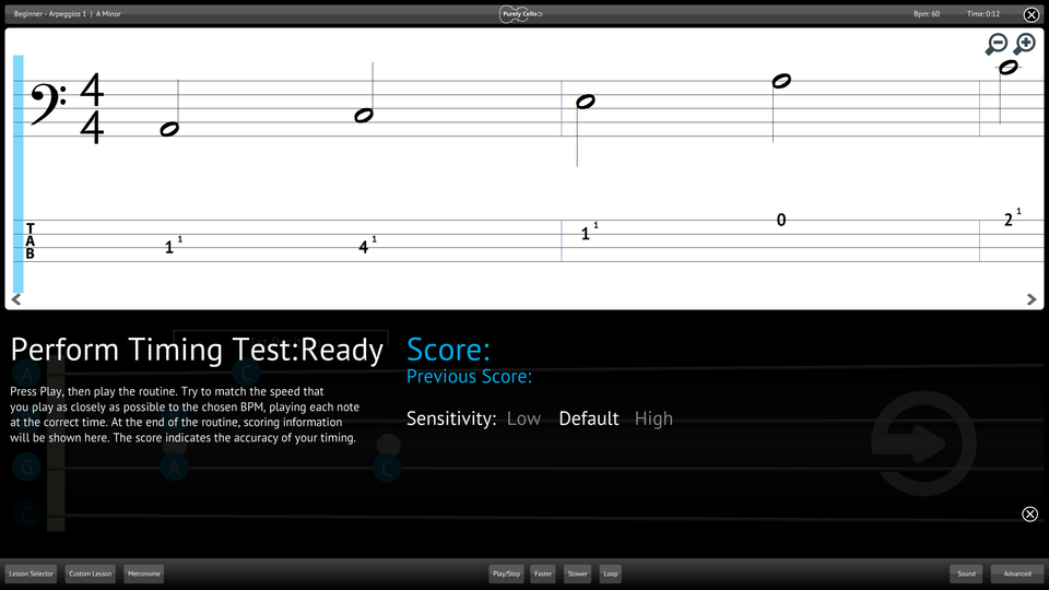 Purely Cello Screenshot Perform Testing Ability